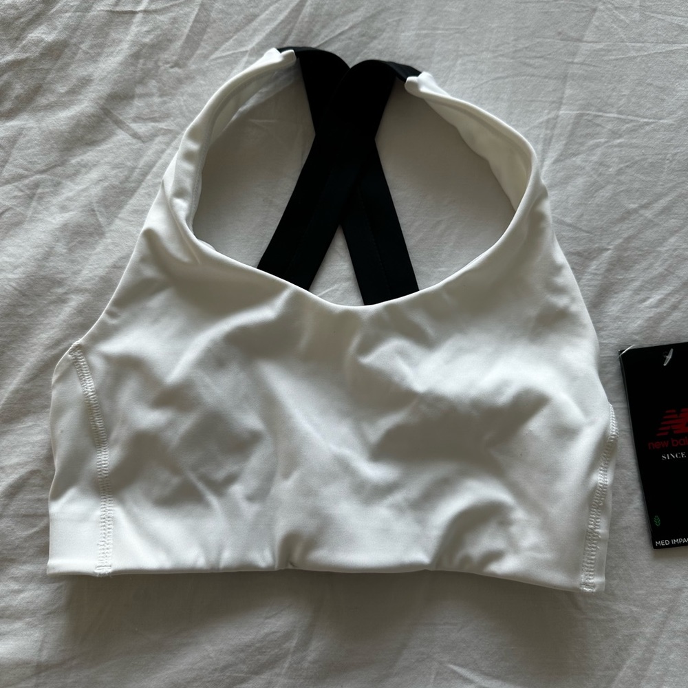Brand new New Balance White sports bra
